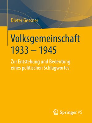 Volksgemeinschaft 1933--1945 - ebook